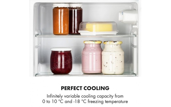 KLARSTEIN Irene Rouge - Vue de l'int&eacute;rieur du cong&eacute;lateur