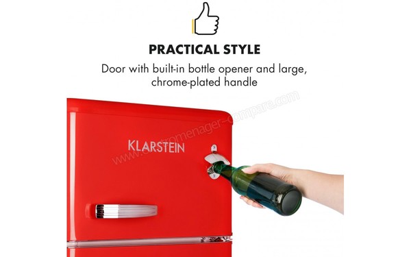 KLARSTEIN Irene Rouge - D&eacute;capsuleur en fa&ccedil;ade