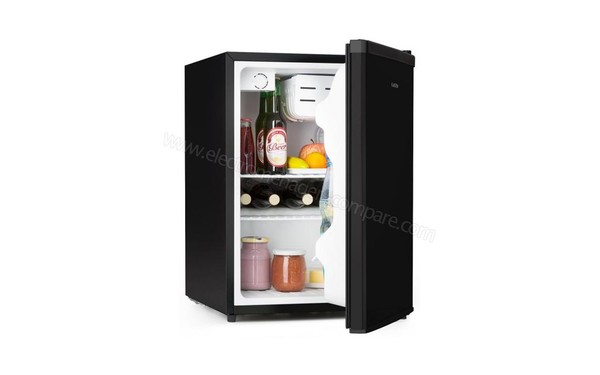 KLARSTEIN Cool Kid Noir - Vue 3/4 gauche avec porte ouverte