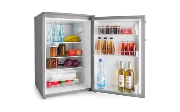 KLARSTEIN Springfield Eco Gris - Vue 3/4 gauche avec porte ouverte