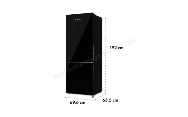 KLARSTEIN Luminance Frost 421 L Noir - Dimensions