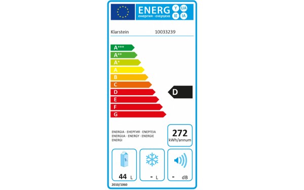 KLARSTEIN Nagano M Noir - &Eacute;tiquette &eacute;nergie