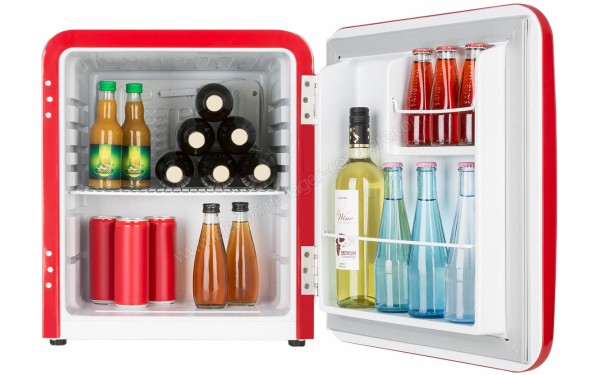 KLARSTEIN Audrey Mini 48 L Rouge Classe A+ - Vue de l'int&eacute;rieur