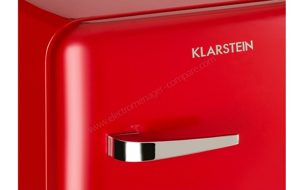 KLARSTEIN Audrey Mini 48 L Rouge Classe A+ - Poign&eacute;e