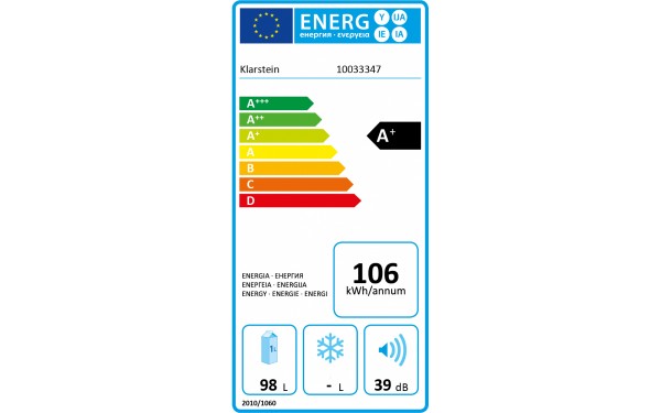 KLARSTEIN Beersafe 3XL - &Eacute;tiquette &eacute;nergie
