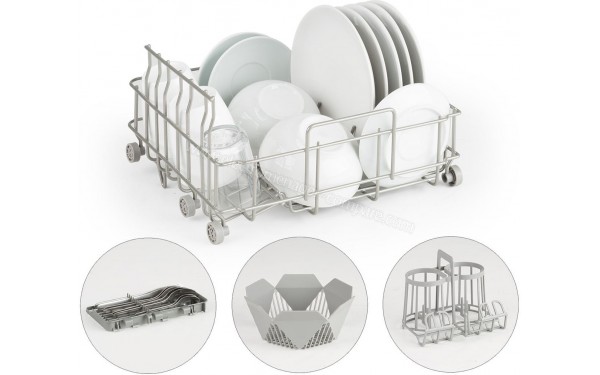 KLARSTEIN Amazonia Mini Noir et Blanc - Vue du panier inf&eacute;rieur