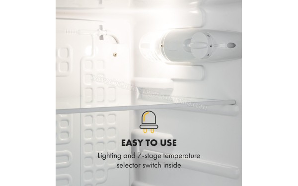 KLARSTEIN Cool Vibe 90 L - Eclairage int&eacute;rieur et r&eacute;glage m&eacute;canique