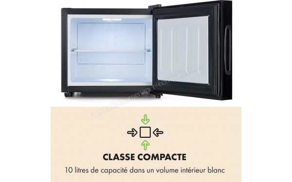KLARSTEIN Frosty 10 L Noir Porte Pleine - Vue de l'int&eacute;rieur