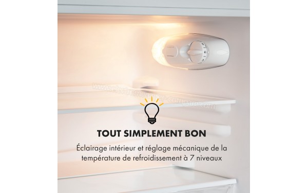 KLARSTEIN Big Daddy Cool 90 L Argent - Eclairage et thermostat