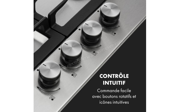 KLARSTEIN Ignito 4 argent - Panneau de commandes