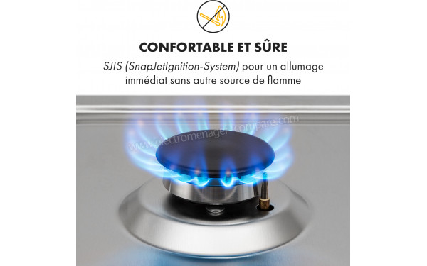 KLARSTEIN Ignito 5 Argent - Zoom sur les foyers &agrave; gaz