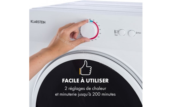 KLARSTEIN Jet Set Blanc - Panneau de commandes