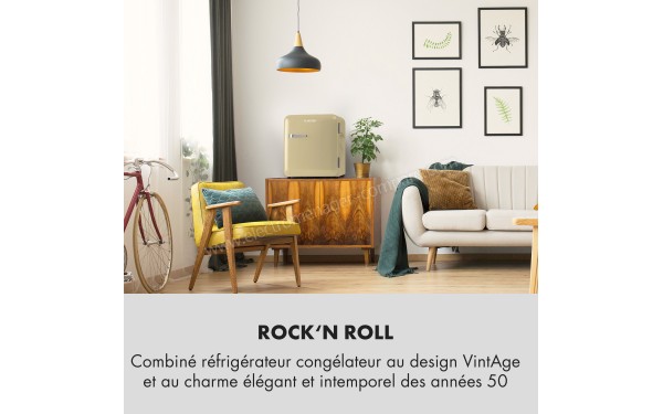KLARSTEIN Audrey Mini 48 L Cr&egrave;me Classe A+ - Mise en situation