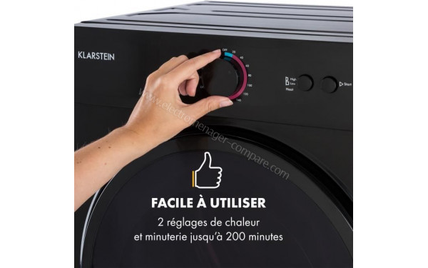 KLARSTEIN Jet Set Noir - Panneau de commandes