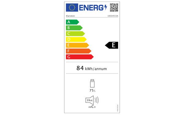 KLARSTEIN Delaware Gris Argent 2021 - &Eacute;tiquette &eacute;nergie v2