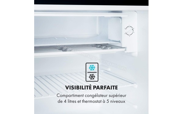 KLARSTEIN Delaware Noir 2019 - Vue du compartiment cong&eacute;lateur