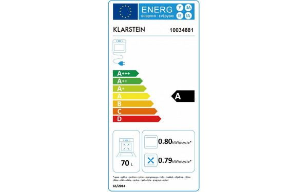 KLARSTEIN Elizabeth Cr&egrave;me - &Eacute;tiquette &eacute;nergie