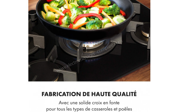 KLARSTEIN Goldflame 5 Noir - Foyer Wok