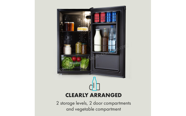 KLARSTEIN Obsidian 91 L Noir Classe A+ - Vue de l'int&eacute;rieur