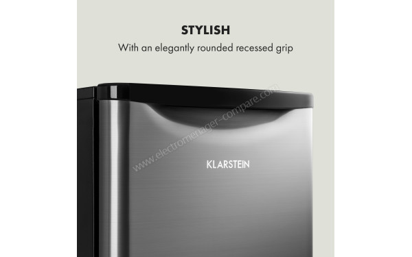 KLARSTEIN Yummy 90 L Argent Classe F - Zoom sur la poign&eacute;e