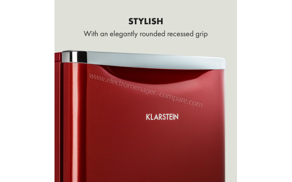 KLARSTEIN Yummy 90 L Rouge - Zoom sur la poign&eacute;e