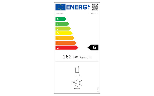 KLARSTEIN Happy Hour 32 Blanc - &Eacute;tiquette &eacute;nergie v2