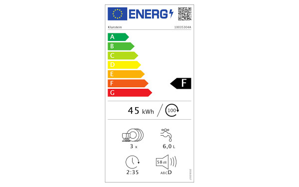 KLARSTEIN Oceana Blanc - &Eacute;tiquette &eacute;nergie v2