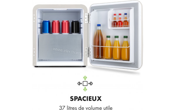 KLARSTEIN Audrey Mini 2 en 1 Cr&egrave;me - Vue de l'int&eacute;rieur