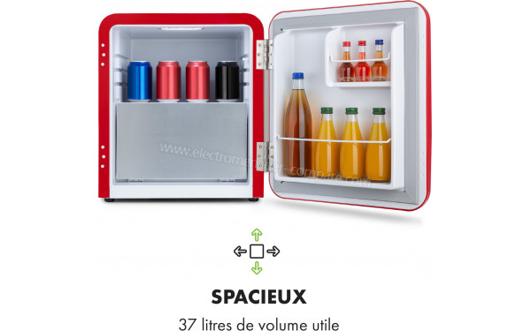 KLARSTEIN Audrey Mini 2 en 1 Rouge - Vue de l'int&eacute;rieur