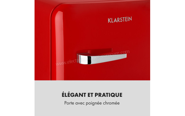 KLARSTEIN Audrey Mini 2 en 1 Rouge - Zoom sur la poign&eacute;e