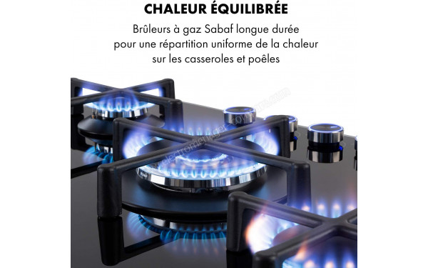 KLARSTEIN Illuminosa 5 Noir - Zoom sur les foyers &agrave; gaz