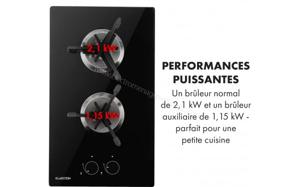 KLARSTEIN Trifecta Domino - Zoom sur les foyers &agrave; gaz