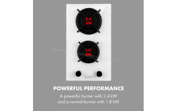 KLARSTEIN Goldflame 2 Blanc - Zoom sur les foyers &agrave; gaz