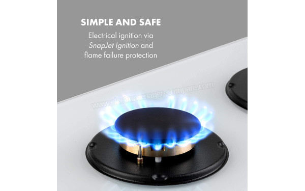 KLARSTEIN Goldflame 2 Blanc - Zoom sur les foyers &agrave; gaz