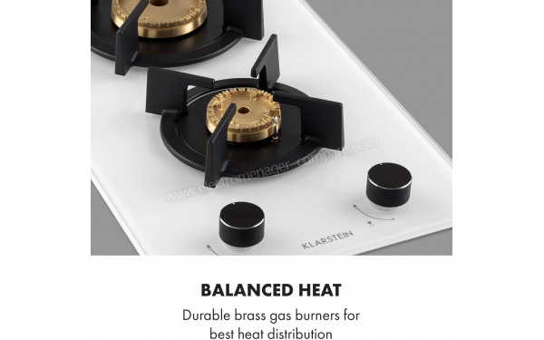 KLARSTEIN Goldflame 2 Blanc - Zoom sur les foyers &agrave; gaz