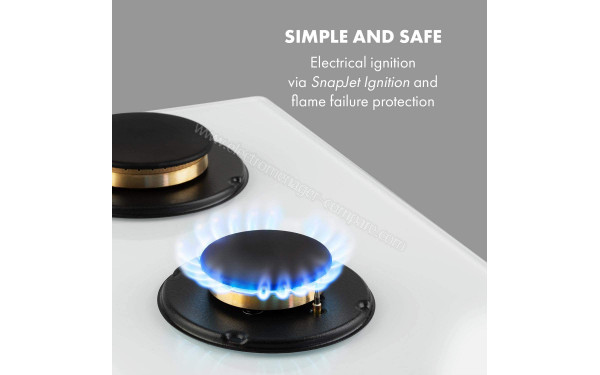 KLARSTEIN Goldflame 5 Blanc - Zoom sur les foyers au gaz