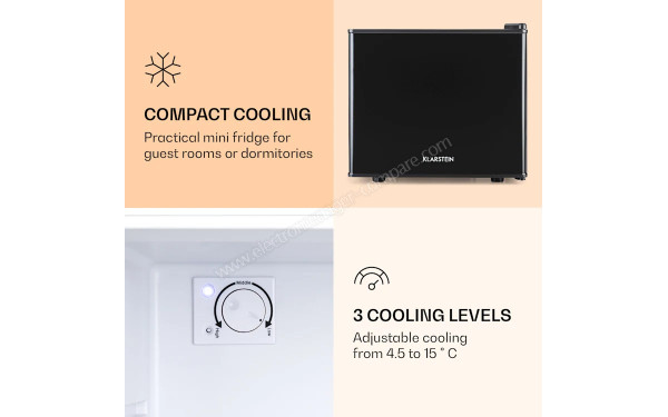 KLARSTEIN Minibar Cachette Noir 2021 - Panneau de commandes