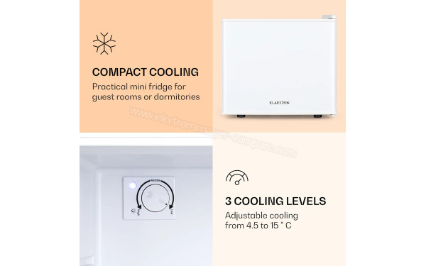 KLARSTEIN Minibar Cachette Blanc 2021 - Panneau de commandes