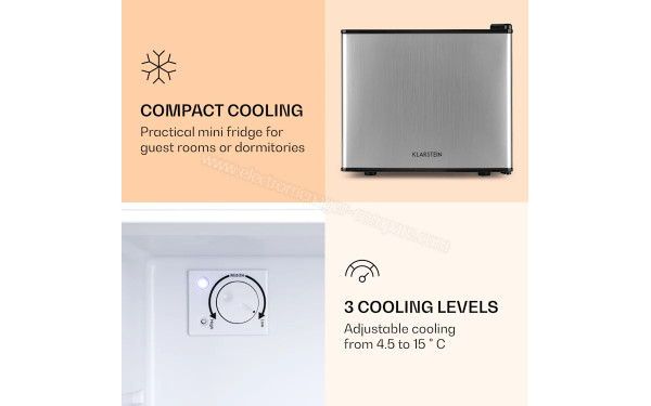 KLARSTEIN Minibar Cachette Argent 2021 - Panneau de commandes