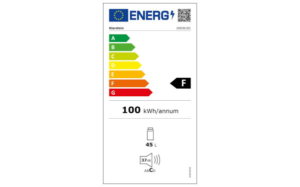 KLARSTEIN CoolArt 45 L Pastel - &Eacute;tiquette &eacute;nergie v2