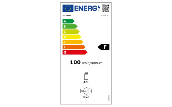 KLARSTEIN CoolArt 45 L Cool City - &Eacute;tiquette &eacute;nergie v2