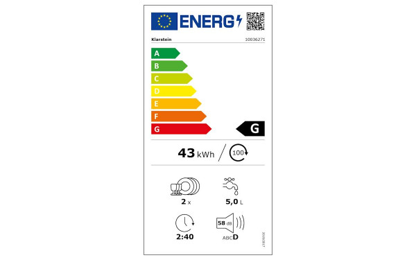 KLARSTEIN Aquatica Rose - &Eacute;tiquette &eacute;nergie v2