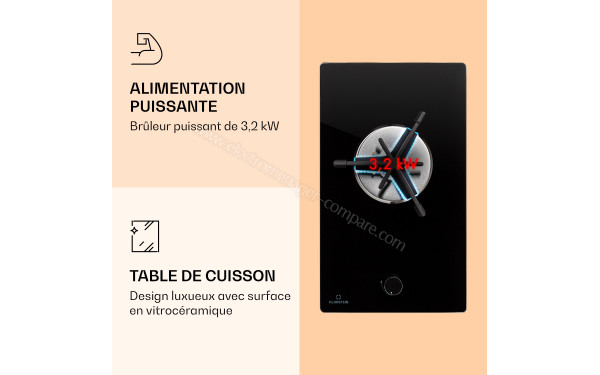 KLARSTEIN Trifecta 1 - Zoom sur le foyer &agrave; gaz