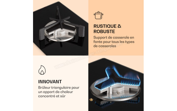 KLARSTEIN Trifecta 1 - Zoom sur le foyer &agrave; gaz