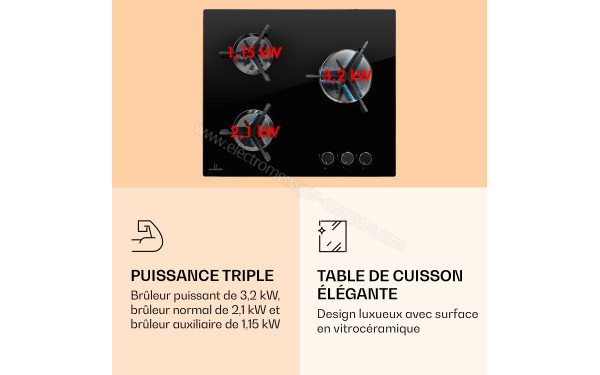 KLARSTEIN Trifecta 3 - Zoom sur les foyers &agrave; gaz