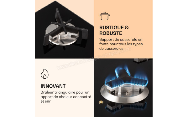 KLARSTEIN Trifecta 3 - Zoom sur le foyer &agrave; gaz