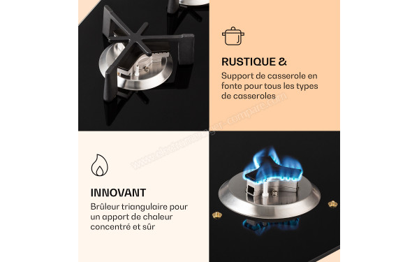 KLARSTEIN Trifecta 6 - Zoom sur le foyer &agrave; gaz