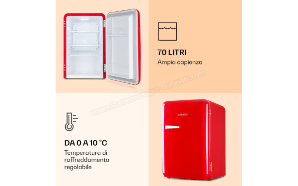 KLARSTEIN Audrey 70 L Rouge - Vue de l'int&eacute;rieur