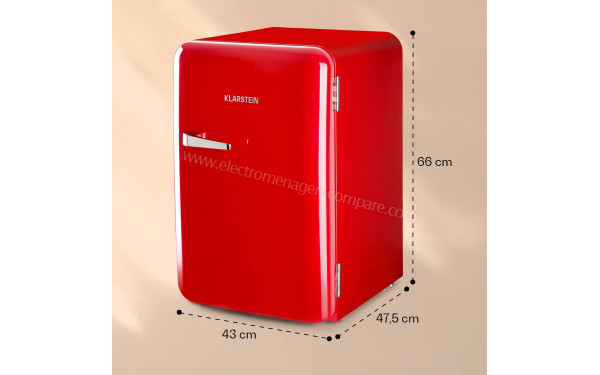 KLARSTEIN Audrey 70 L Rouge - Dimensions