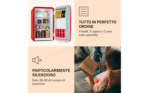 KLARSTEIN Audrey 70 L Rouge - Vue de l'int&eacute;rieur